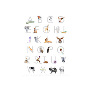 Animal Alphabet Nursery Art