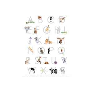 animal alphabet print