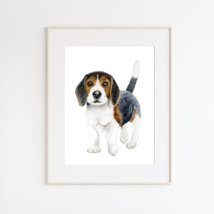 Beagle Nursery Print