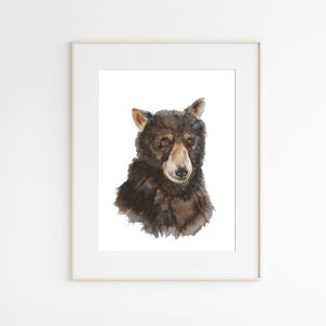 Baby Bear Watercolor Print