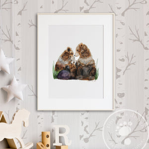 Woodland Animal Family Print