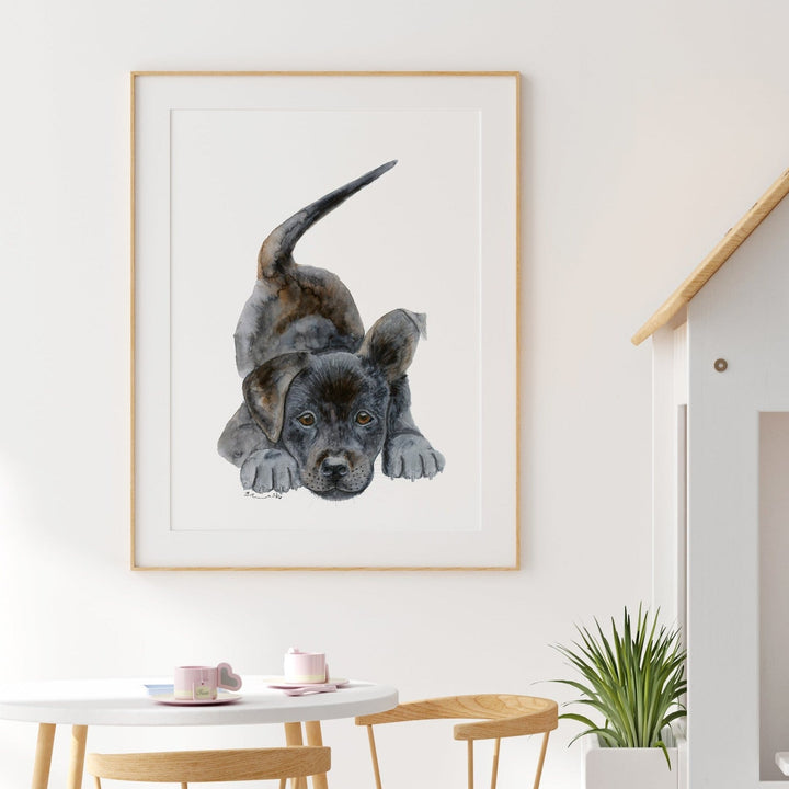 Black Puppy Nursery Art