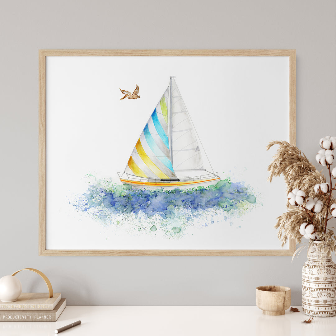 Sailboat Nautical Nursery Decor