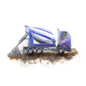Cement Mixer Boy's Room Decor