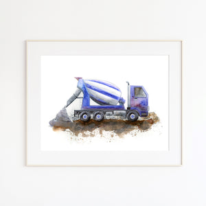 Cement Mixer Construction Wall Art