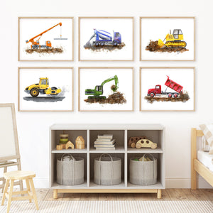 Construction Truck Playroom Wall Decor