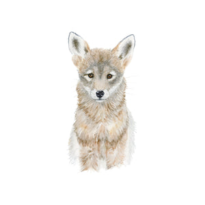 Baby Coyote Nursery Art