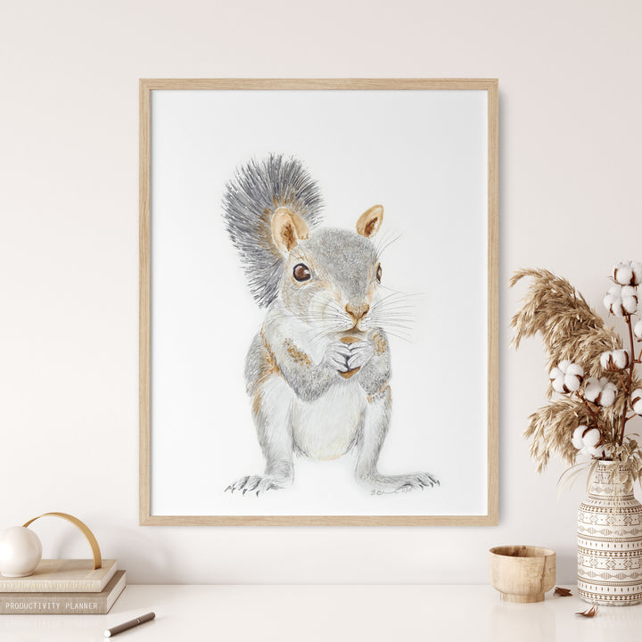 Baby Squirrel Nursery Art