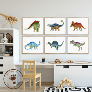 Dinosaur Kids Room Print Set