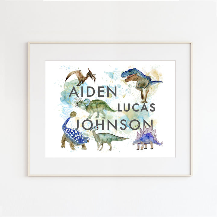 Custom Dinosaur Name Art