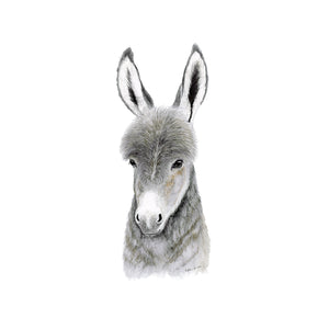 Donkey Watercolor Print