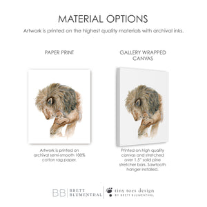Baby Javelina Portrait - Collared Peccary Watercolor - Brett Blumenthal | Tiny Toes Design