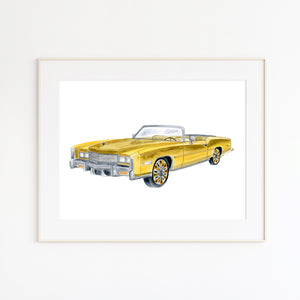 Cadillac Eldorado Watercolor Print