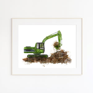 Excavator Wall Art