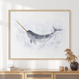 a picture of a unicorn of the sea hanging on a wall
