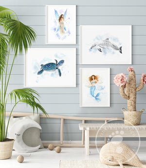 Ocean Watercolor Nursery Prints