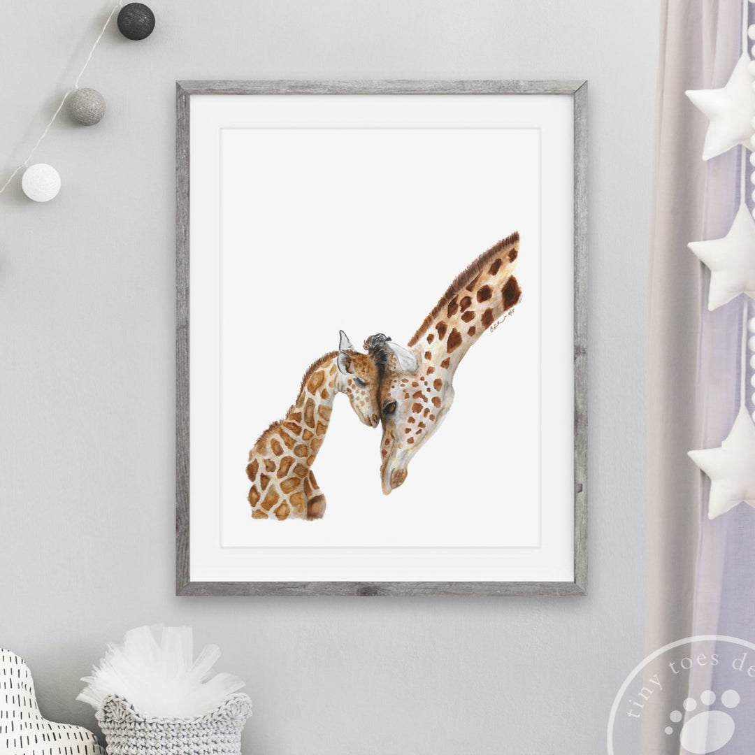 Mom and Baby Giraffe Baby Room Decor