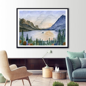 Glacier National Park Art Framed