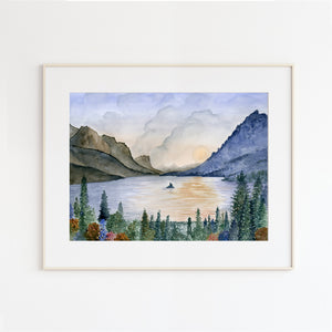 Glacier National Park - St. Mary's Lake Landscape Painting