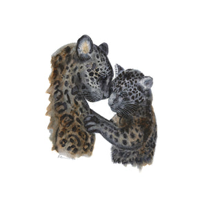 Black Panther Mom and Baby Wall Art