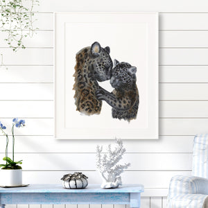 Mom and Baby Black Panther Decor