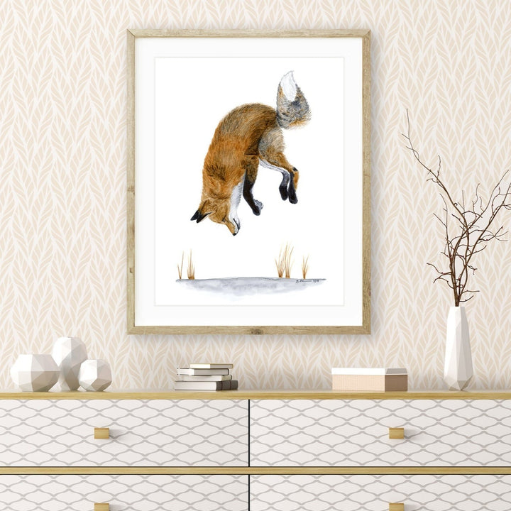 Jumping Fox Wall Art