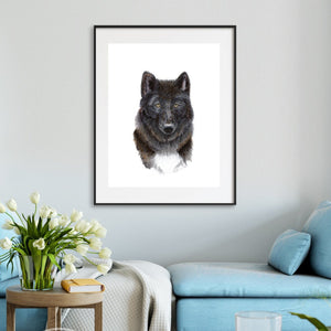 Black Wolf Portrait