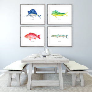 Deep Sea Fishing Print Set