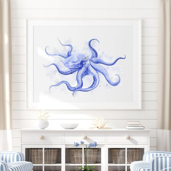 Octopus Watercolor Print | Sea Life Ocean Art by Brett Blumenthal ...