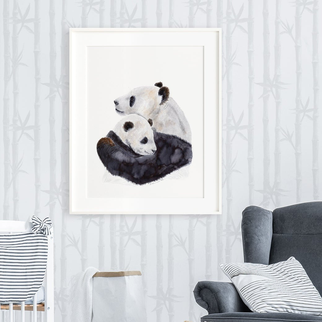 Mom and Baby Panda Nursery Decor