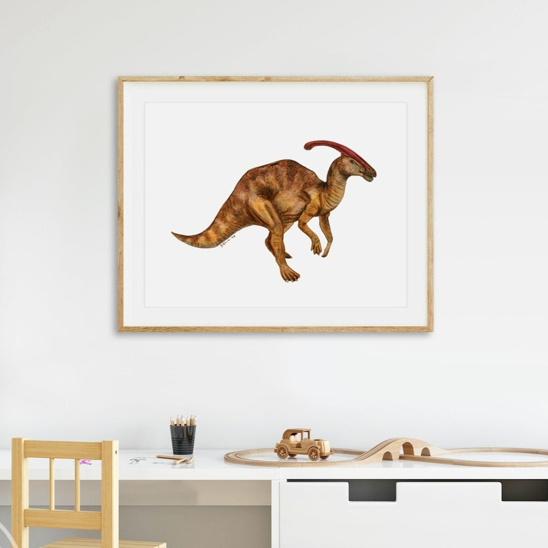 Parasaurolophus Dinosaur Print