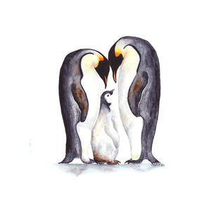 Penguin Family Nursery Art