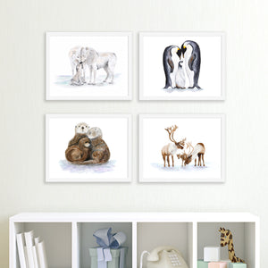Framed Set Of Polar Animal Prints