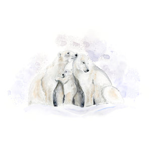 Polar Bear Watercolor Illustration