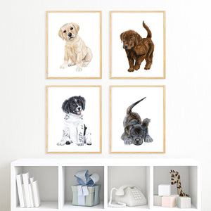 Puppy Nursery Decor Print Set