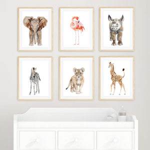 Baby Elephant Portrait - Safari Nursery Decor - Brett Blumenthal | Tiny Toes Design