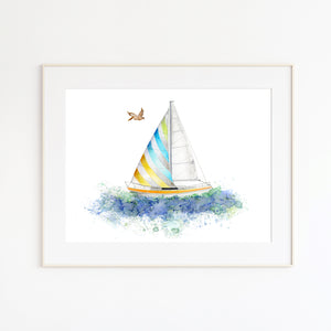 Sailboat Nursery Art