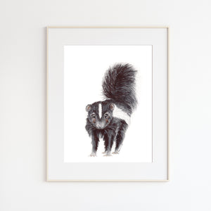 Baby Skunk Watercolor Print