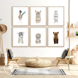 Southwest Animal Nursery Print Set