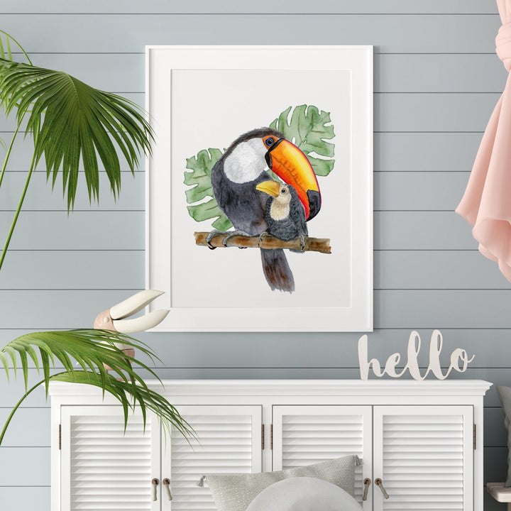 Mom and Baby Toucan Nursery Decor