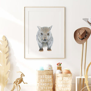 Baby Wombat Playroom Art