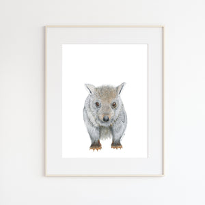 Baby Wombat Watercolor 