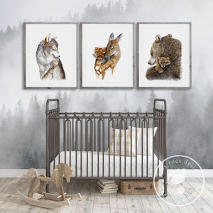 Woodland Mom and Baby Animal Decor