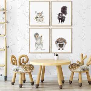 Woodland Critter Playroom Art